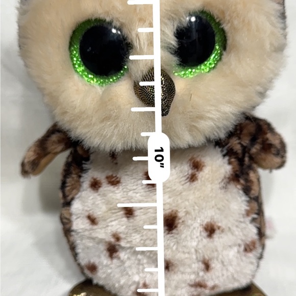 Ty Sammy the owl beanie boo 9” aprox played with condition medium beanie boo - Picture 6 of 7